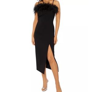 Likely Desi Midi Feather Dress